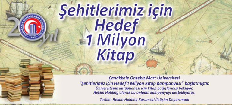 Şehitlerimiz İçin Hedef 1 Milyon Kitap